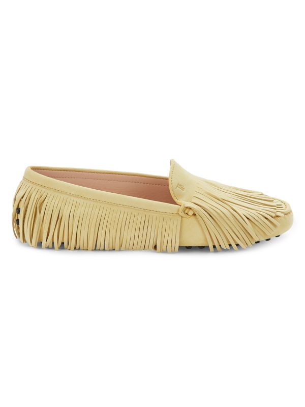 Tod's Fringe Suede Driving Loafers